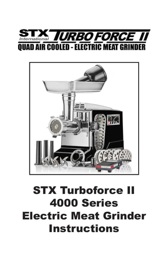 STX Turboforce II 4000 Series Instructions